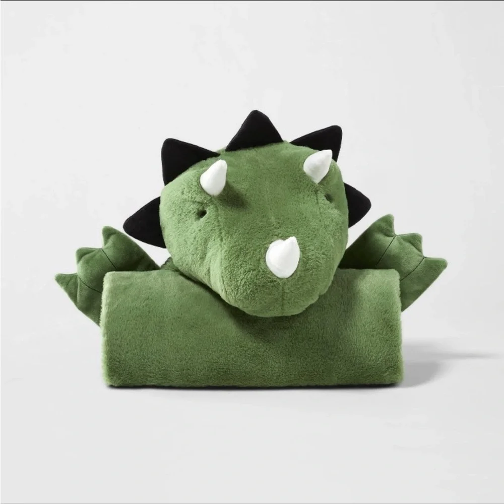 Pillowfort Hooded Dinosaur Blanket
